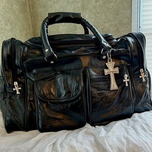 Lambskin leather duffel for women or men